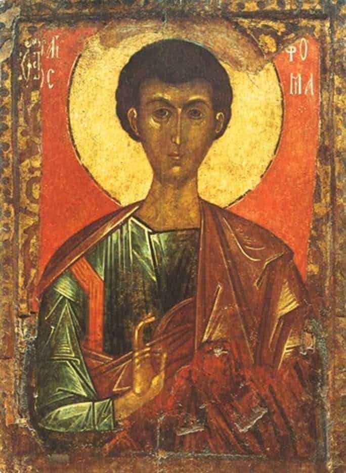 Icon of Saint Thomas, Christian religious artwork at St. Thomas Episcopal Church.